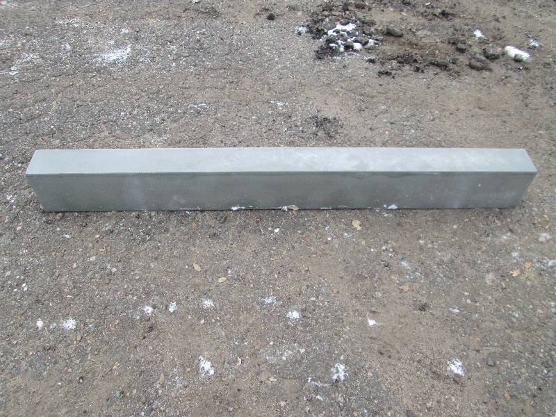 Rectangular Gray Concrete Mantle  Garden curb