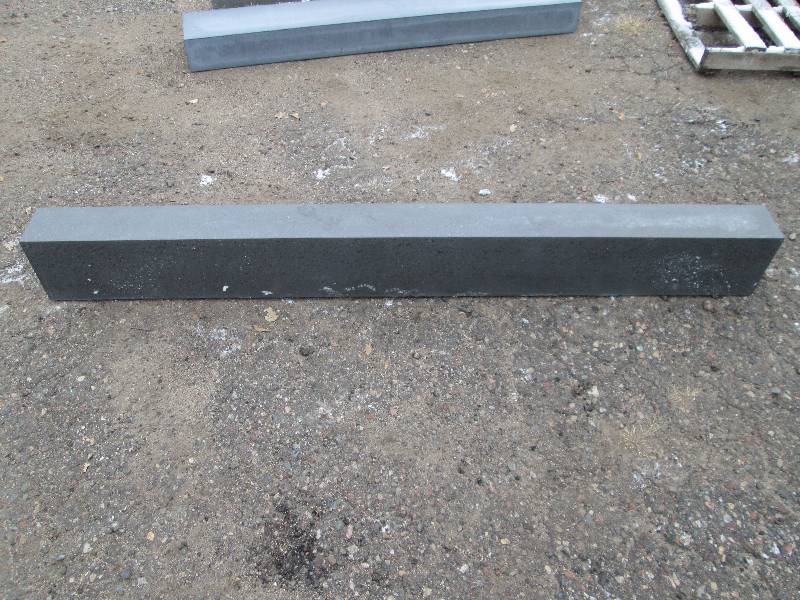 Rectangular Gray Concrete Mantle  Garden curb