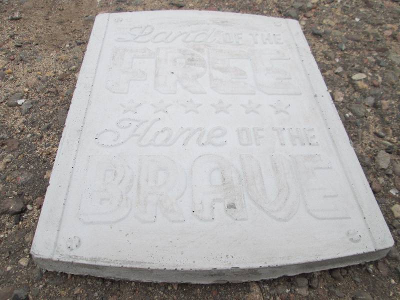 Land Of The Free Concrete Paver  Yard Art  Wall Hanging