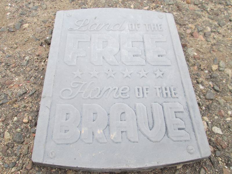 Land Of The Free Concrete Paver  Yard Art  Wall Hanging