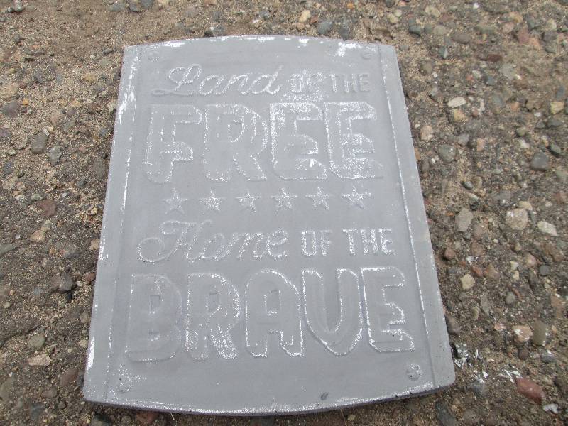Land Of The Free Concrete Paver  Yard Art  Wall Hanging