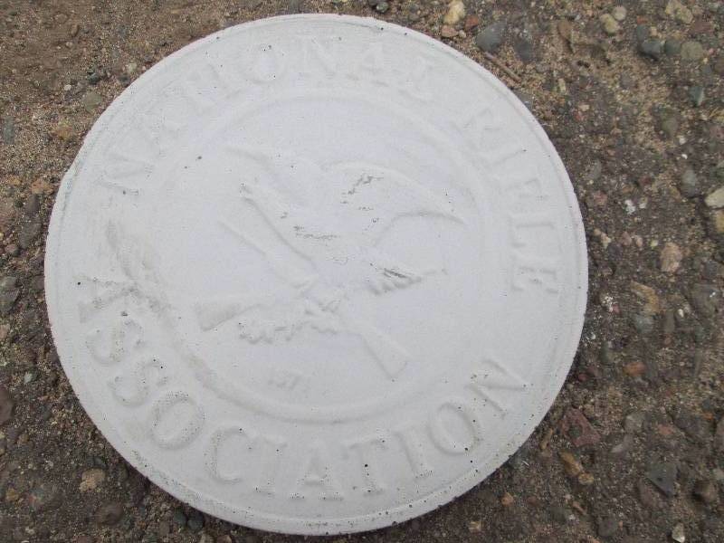 Small National Rifle Association Concrete Paver  Yard Art  Wall Hanging