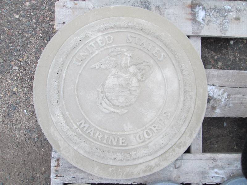 United State Marine Corps Concrete Paver  Yard Art  Wall Hanging