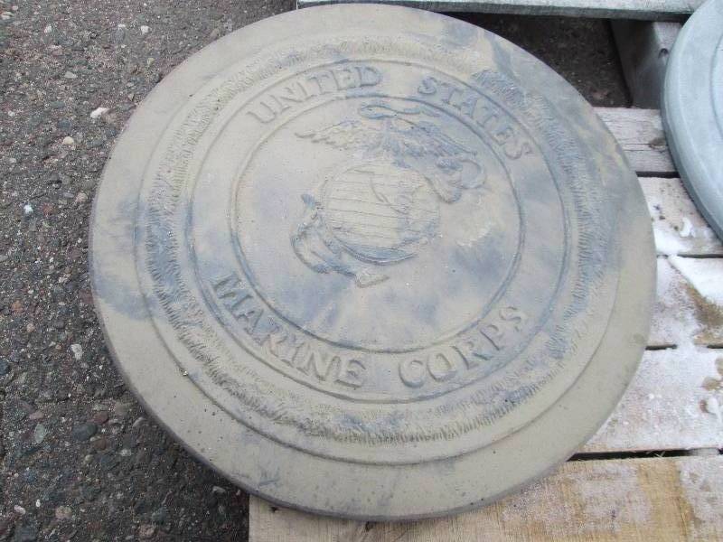 United State Marine Corps Concrete Paver  Yard Art  Wall Hanging