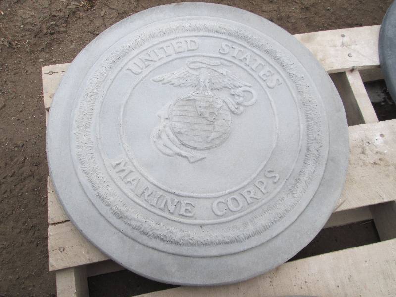 United State Marine Corps Concrete Paver  Yard Art  Wall Hanging