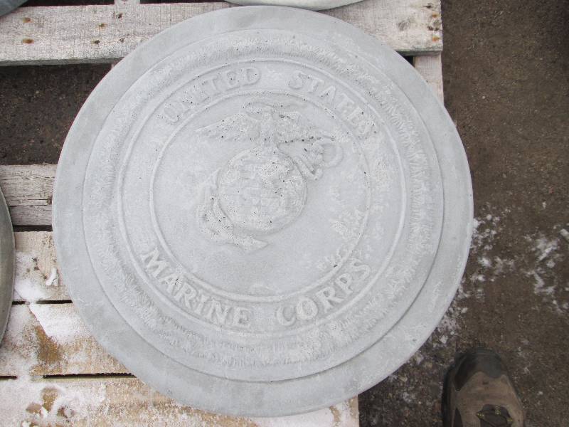 United State Marine Corps Concrete Paver  Yard Art  Wall Hanging