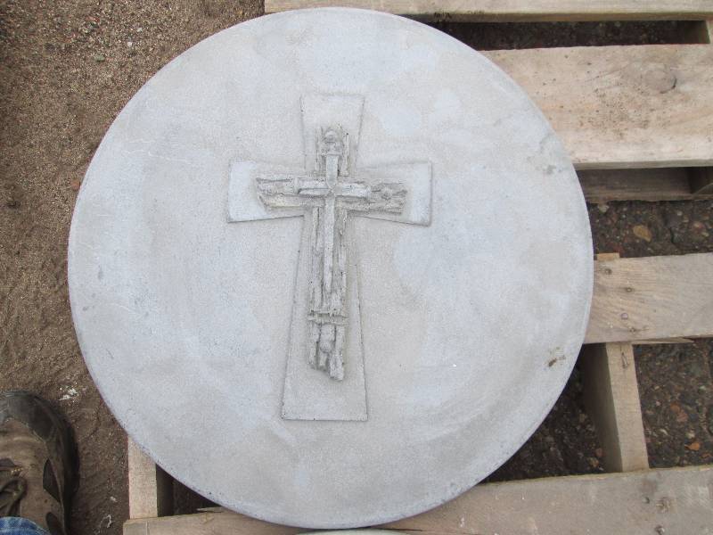 Cross & Nails Concrete Paver  Yard Art  Wall Hanging