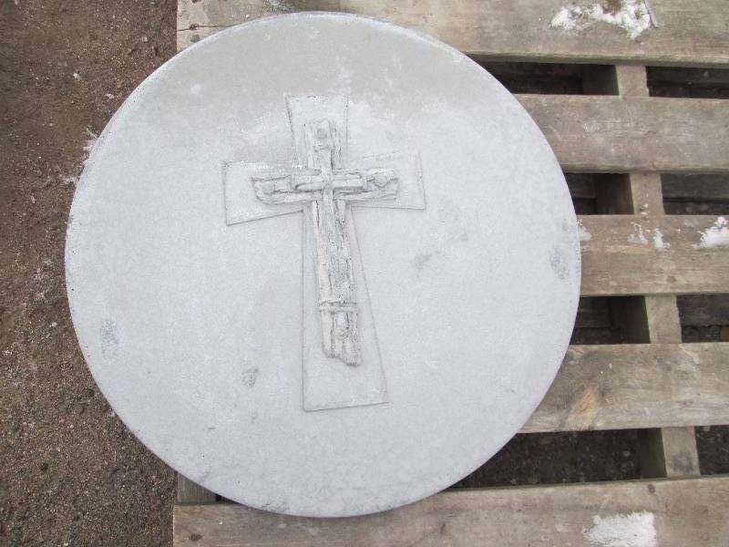 Cross & Nails Concrete Paver  Yard Art  Wall Hanging