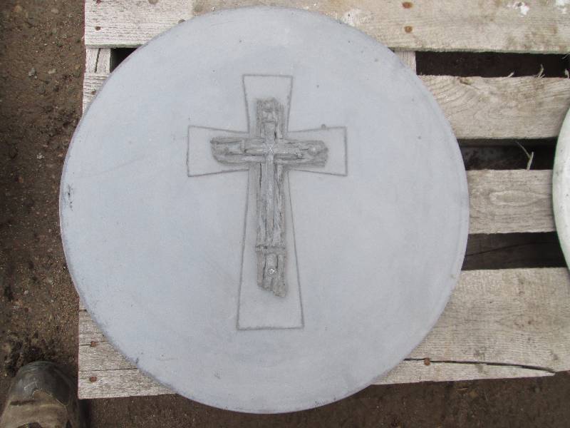 Cross & Nails Concrete Paver  Yard Art  Wall Hanging