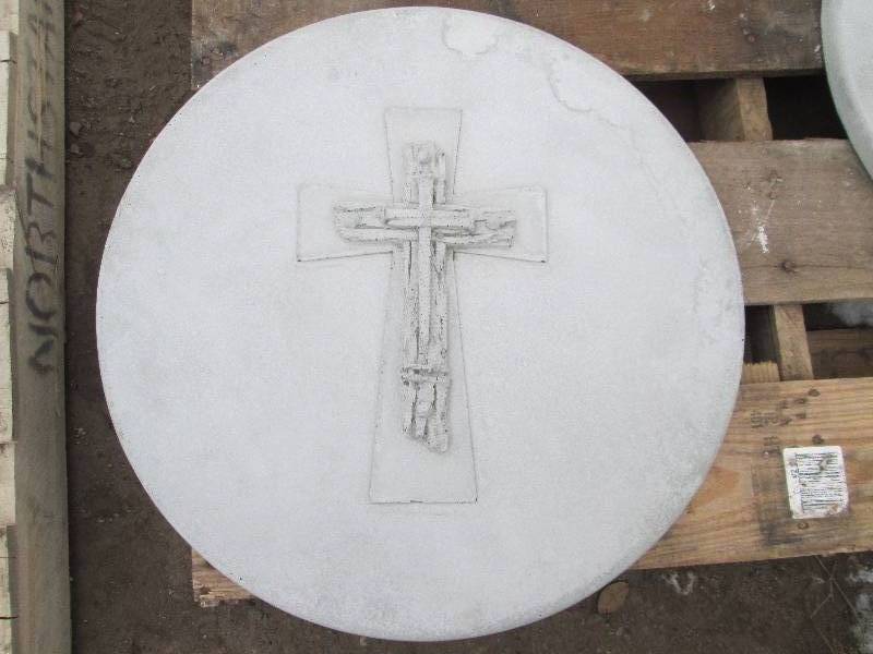 Cross & Nails Concrete Paver  Yard Art  Wall Hanging
