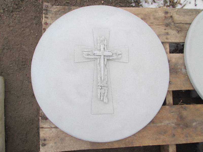 Cross & Nails Concrete Paver  Yard Art  Wall Hanging