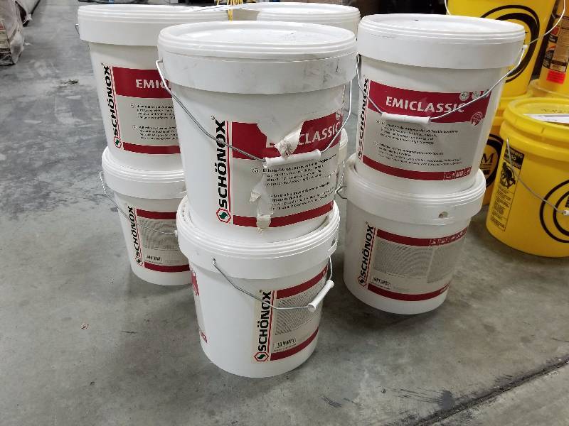 lot 61 image: Lot of (4) Shonox 5-Gallon EmiClassic Universal Acrylic Sealer