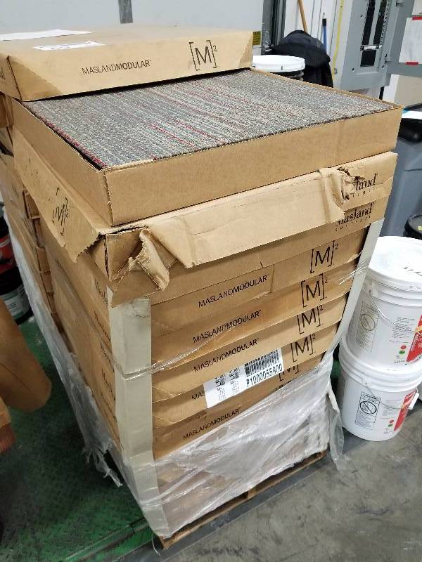 lot 69 image: Lot of (13) Boxes of Masland Modular 24x24in. Carpet Squares