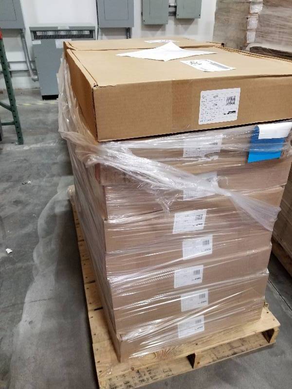 lot 90 image: Lot of (8) Boxes of 4in. Rubber Cove Base