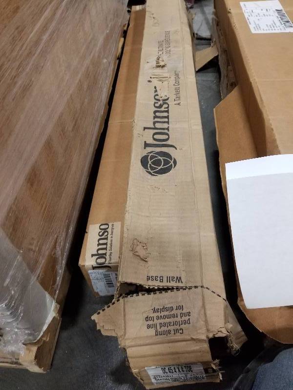 lot 96 image: Lot of (3) Boxes of Johnsonite CBT 40 4in.x4ft. Vinyl Cove Base
