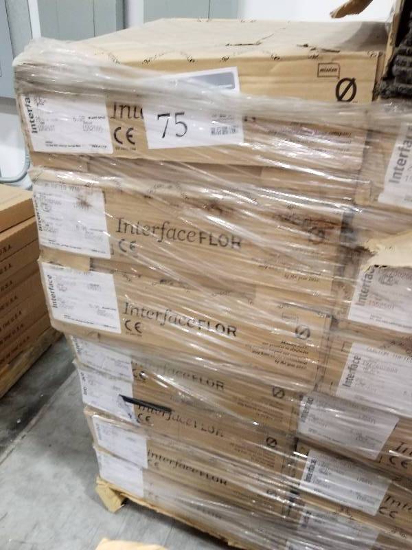 lot 75 image: Lot of (7) Boxes of Interface Carpet Squares