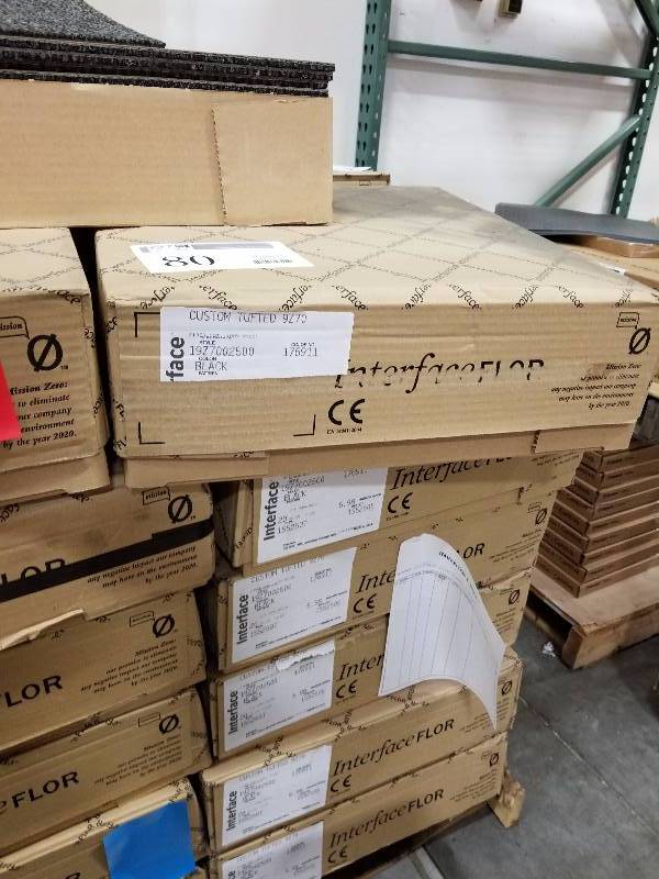 lot 80 image: Lot of (6) Boxes of Interface Carpet Squares