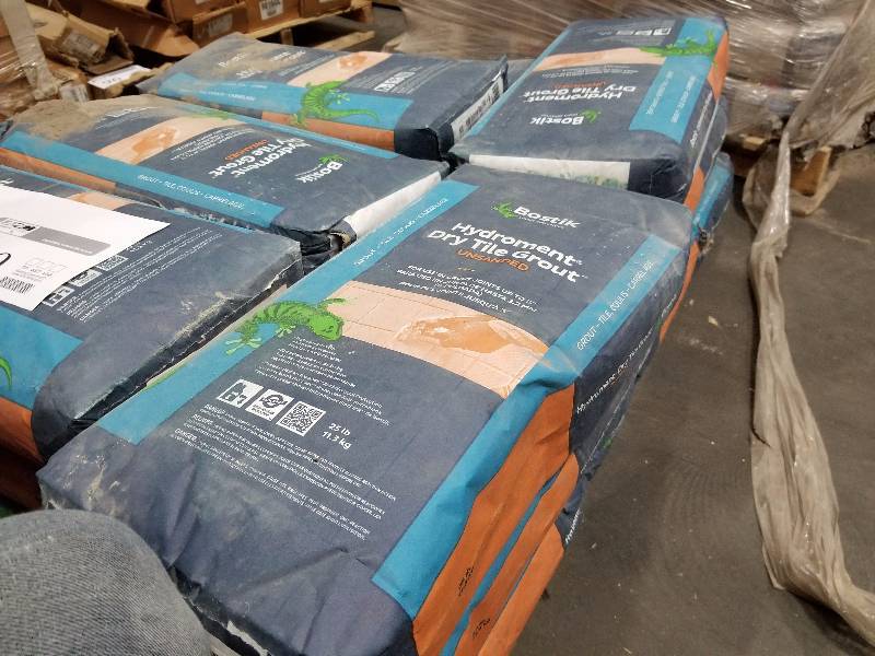 lot 110 image: Lot of (8) 25lb. Bags of Bostik Hydroment Dry Unsanded Tile Grout