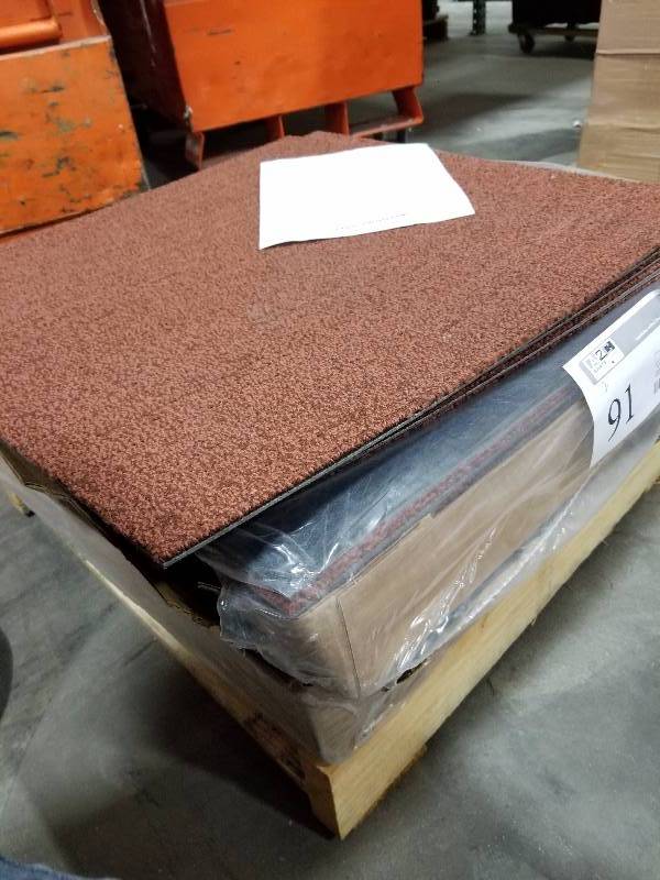 lot 91 image: Lot of (2) Boxes of Best Buy Hub Carpet Squares