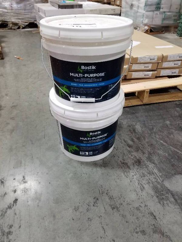 lot 128 image: Lot of (2) 3.5-Gallon Bostik Multi-Purpose Floor And Wall Mastic