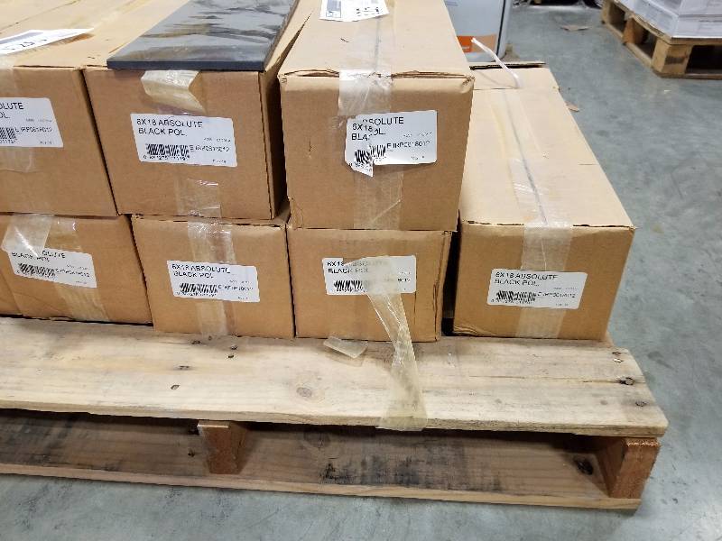 lot 125 image: Lot of (6) Boxes of 6x18in. Absolute Black Flooring