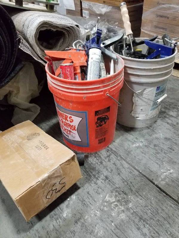 lot 171 image: Lot of (2) Buckets of Caulk Guns