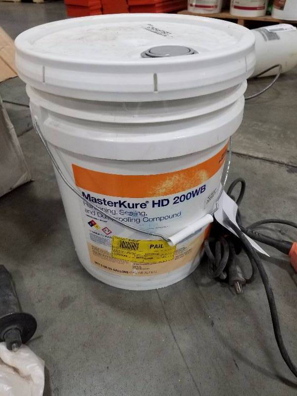 lot 156 image: MasterKure 5-Gallon HD 200WB Hardening Sealing Dustproofing Compound