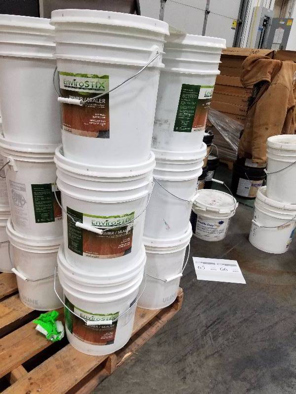 lot 56 image: Lot of (5) EnviroStix 5-Gallon Buckets PrimerSealer