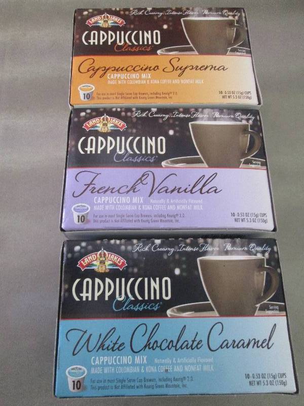 Lot of 3 Pkgs of Land O Lakes Cappu...