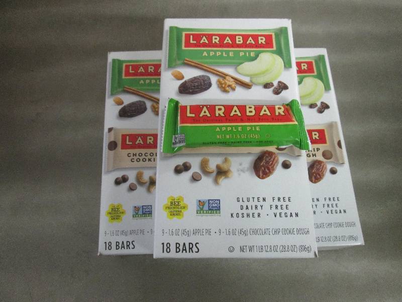 Lot of 3 Boxes of 18 each Larabar A...