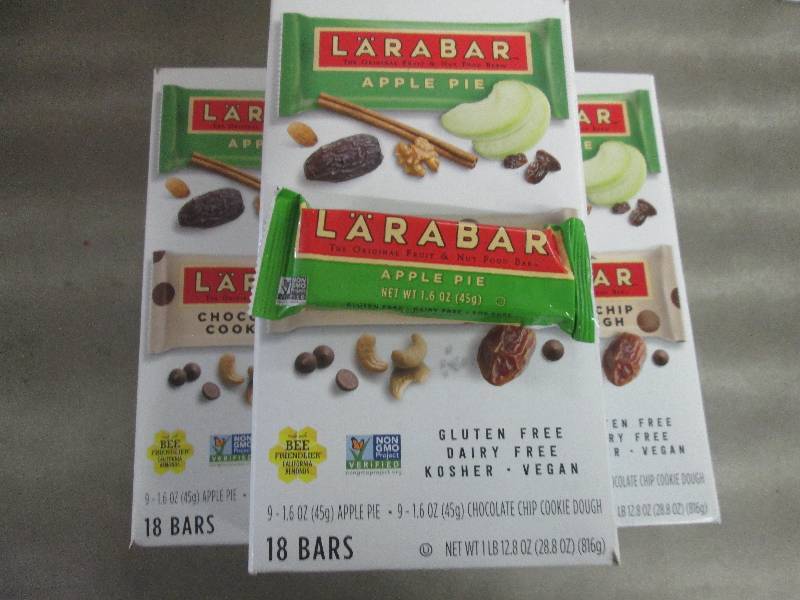 Lot of 3 Boxes of 18 each Larabar A...