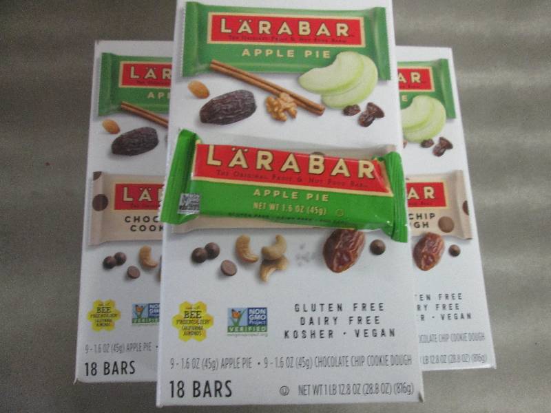 Lot of 3 Boxes of 18 each Larabar A...