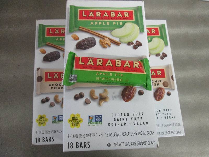 Lot of 3 Boxes of 18 each Larabar A...