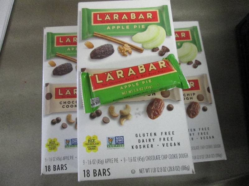 Lot of 3 Boxes of 18 each Larabar A...