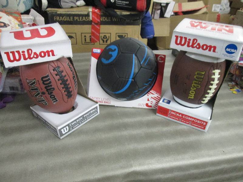 2 Sized Footballs, 1 Soccer Ball...