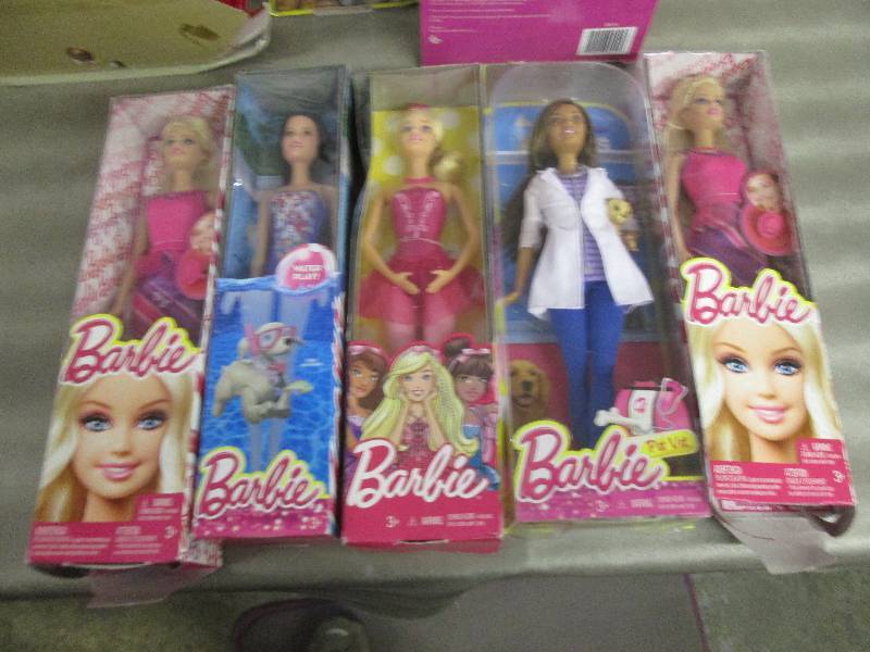Lot of 5 Barbie Dolls...