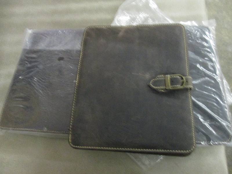 Lot of 3 Canyon Brown Leather Table...