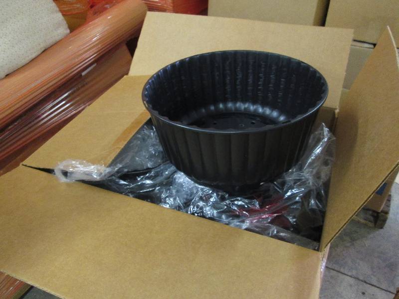 Lot of 10 Black Planters 15 inchesW...