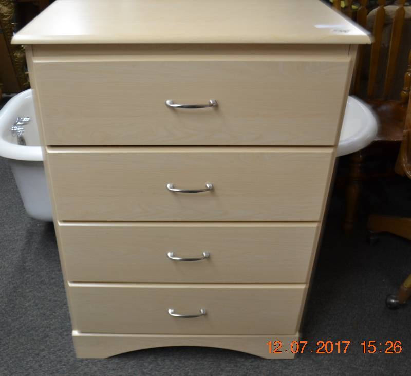 lot 54 image: 4 drawer Dresser Particle Board