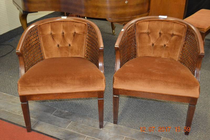lot 62 image: Two Occasional Chairs (Do match the Piano Bench)