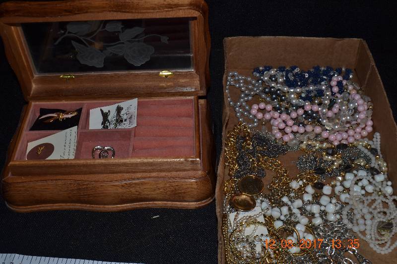 lot 79 image: Jewelry Box and Box of misc Costume