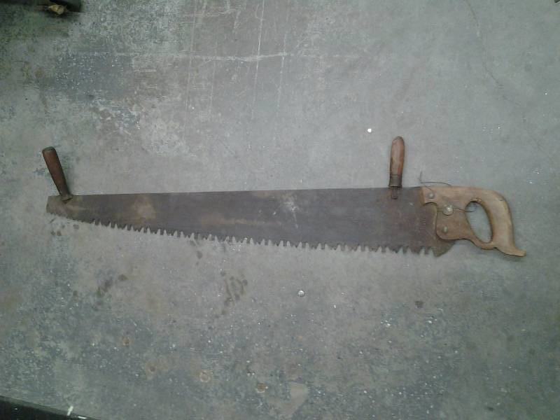 lot 8 image: 48 Inch Vintage 2-Man Saw