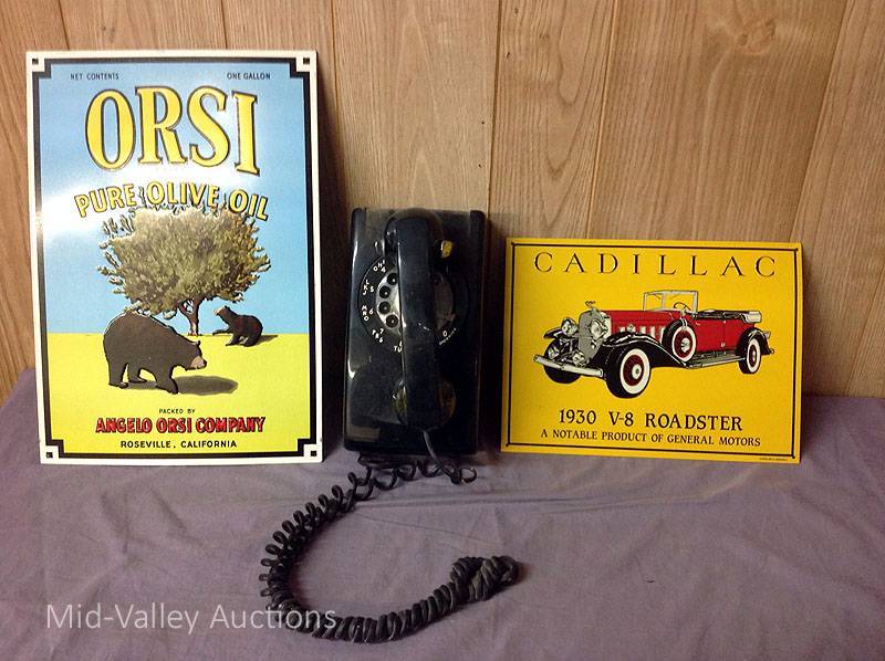 lot 33 image: Rotary Phone & Signs