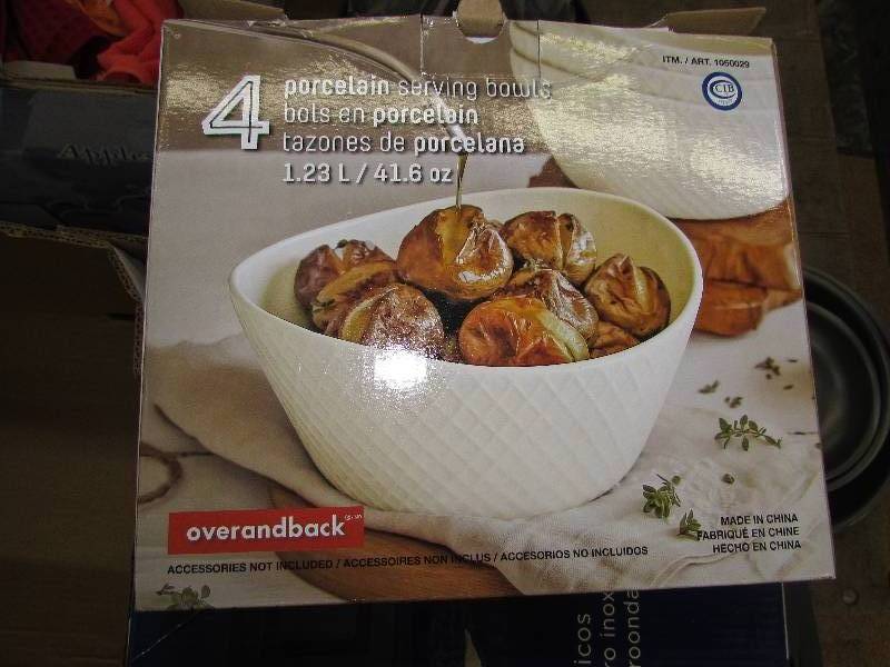 lot 120 image: OVER&BACK 4PC SERVE BOWLS