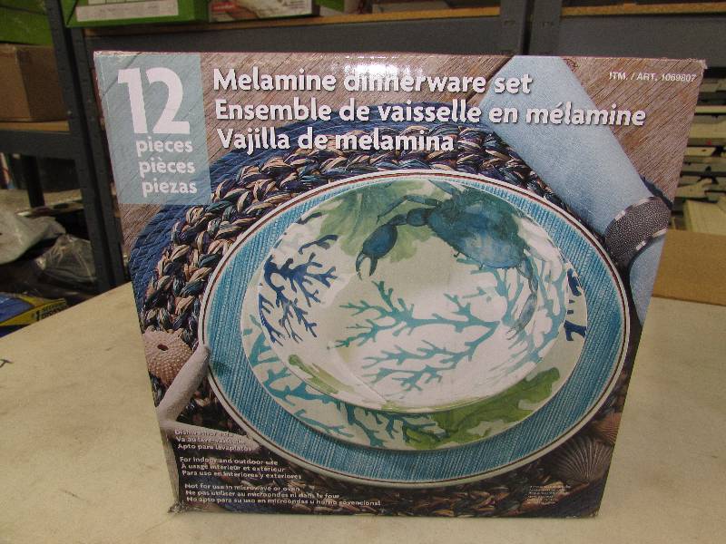 12PC MELAMINE DINNERWARE