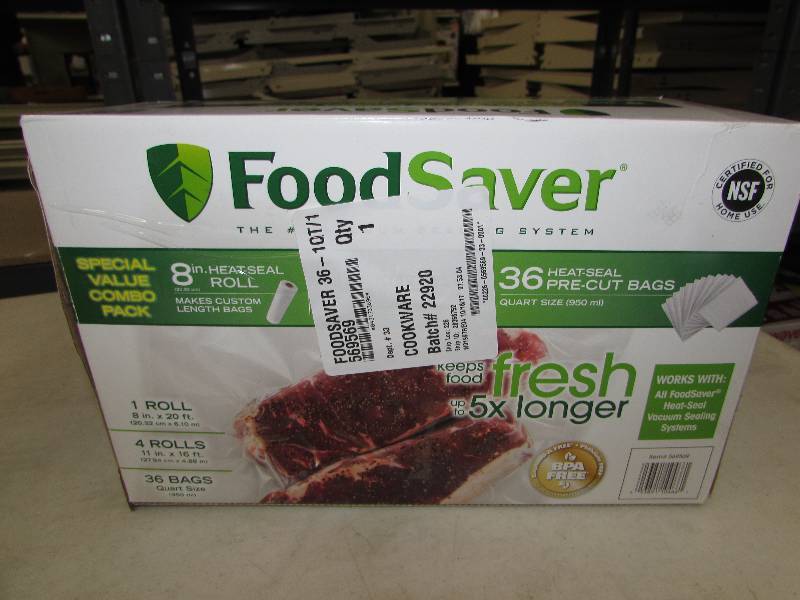 FOODSAVER VACUUM SEAL BAGSROLLS