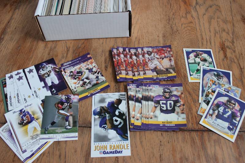 Box of Minnesota Viking Cards...