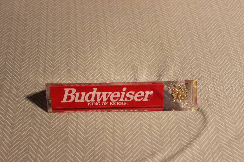 Budweiser king of beers beer tap...