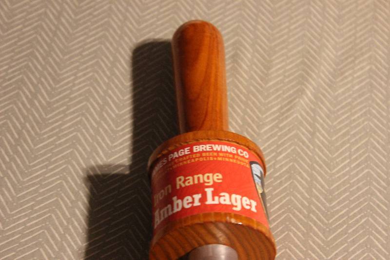 James page amber lager beer tap...