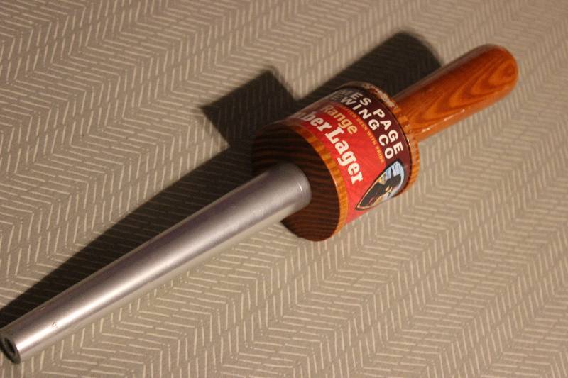 James page amber lager beer tap...